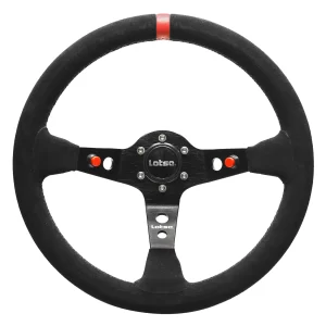 Volante Esportivo Lotse Dakar Camurça Tarja Vermelha Drift