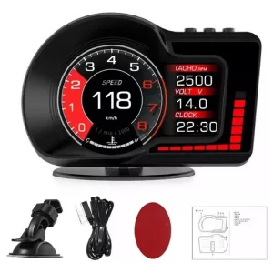 Velocímetro Contagiro Temperatura Hud Head Up Display Obd2