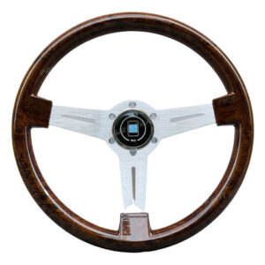 Volante Esportivo Madeira 35cm C/ Flange E Cubo Fusca 77+