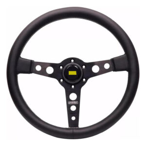 Volante Esportivo Couro 350mm Reto Antigos Turbo Jd