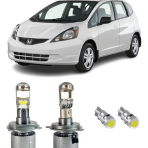 Lâmpadas H4 Led Projetor Honda Fit 2015-2018 Luz Baixa Alta